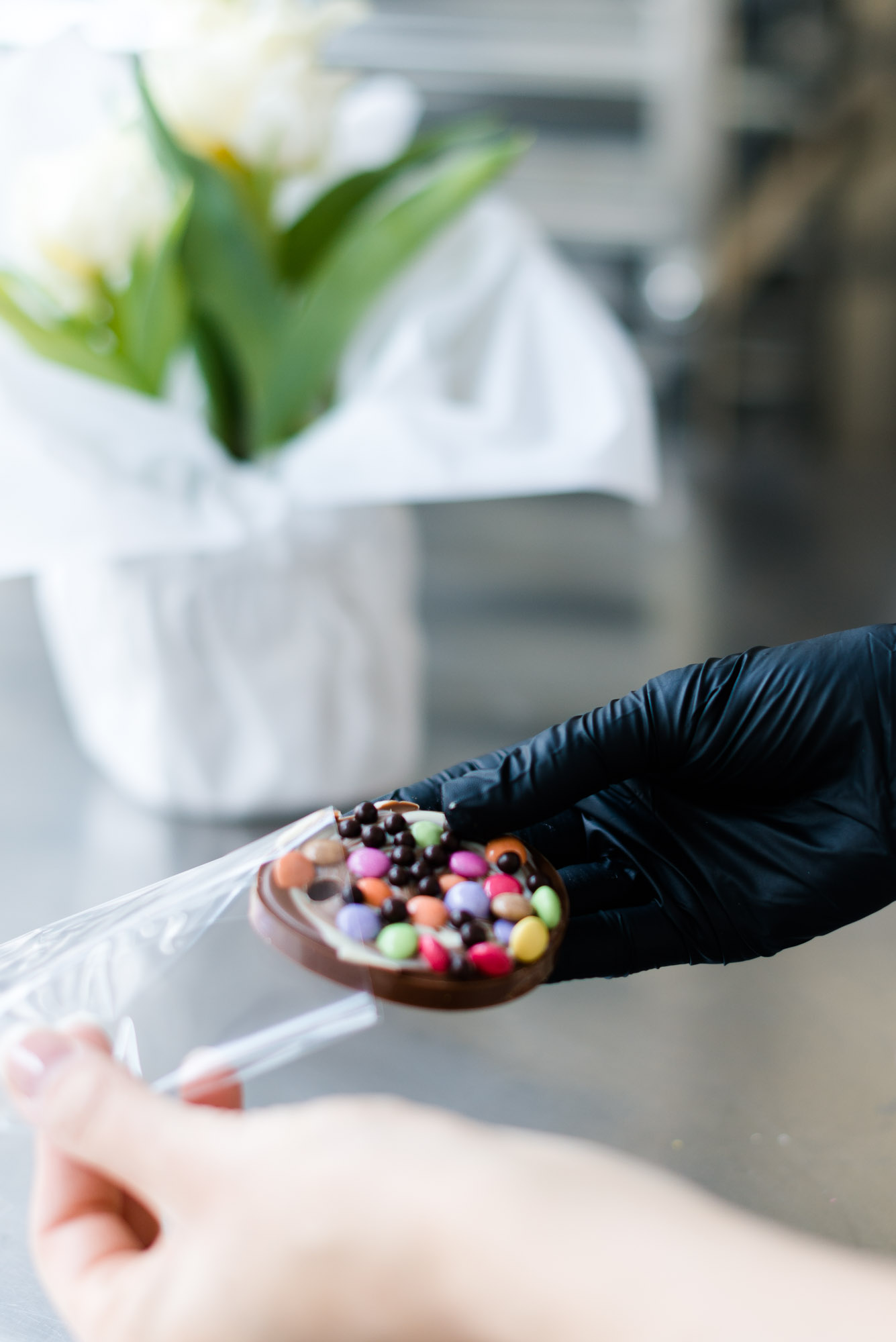 Geschenk Anhänger Ostern Schokolade