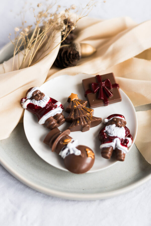 Weihnachtsfiguren Schokolade, 5er Set – Bild 2