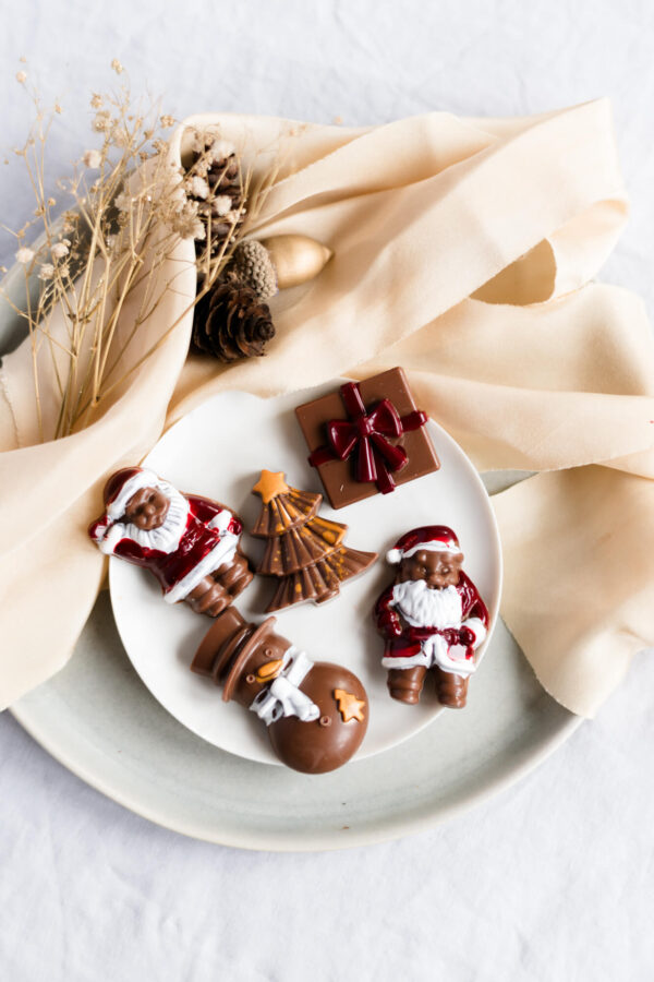 Weihnachtsfiguren Schokolade, 5er Set